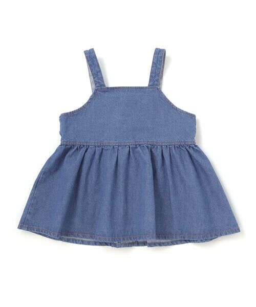 nexchic / ネクシック その他トップス | デニムビスチェ＋タック入り太パンツセットアップ(110~150cm) | 詳細10