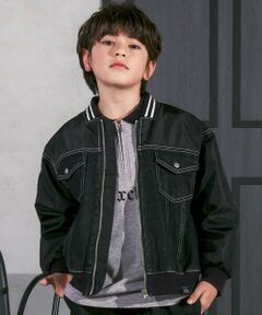 nexchic / ネクシック ブルゾン | タフタｘデニムドッキングブルゾン(110~150cm)