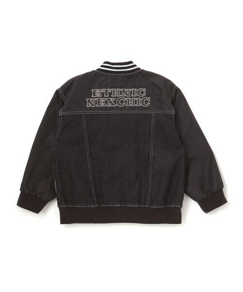 nexchic / ネクシック ブルゾン | タフタｘデニムドッキングブルゾン(110~150cm) | 詳細4