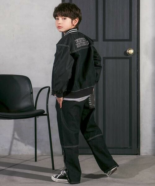 nexchic / ネクシック ブルゾン | タフタｘデニムドッキングブルゾン(110~150cm) | 詳細1