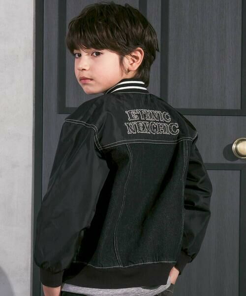 nexchic / ネクシック ブルゾン | タフタｘデニムドッキングブルゾン(110~150cm) | 詳細2