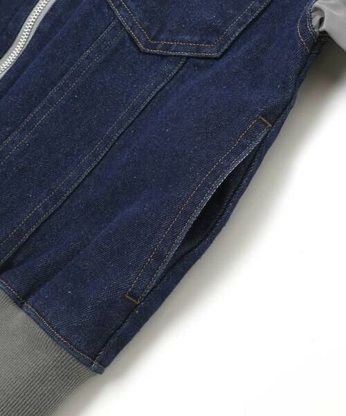 nexchic / ネクシック ブルゾン | タフタｘデニムドッキングブルゾン(110~150cm) | 詳細14