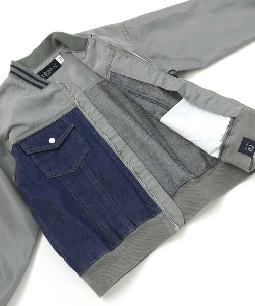 nexchic / ネクシック ブルゾン | タフタｘデニムドッキングブルゾン(110~150cm) | 詳細17