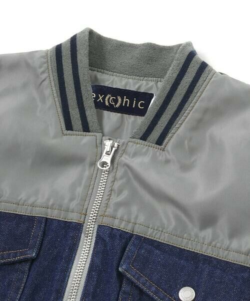 nexchic / ネクシック ブルゾン | タフタｘデニムドッキングブルゾン(110~150cm) | 詳細10