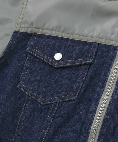 nexchic / ネクシック ブルゾン | タフタｘデニムドッキングブルゾン(110~150cm) | 詳細11