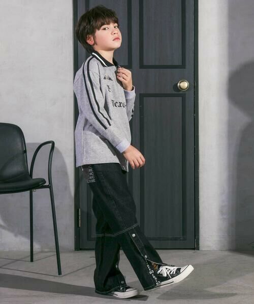 nexchic / ネクシック ポロシャツ | ミニ裏毛ハーフジップロゴ刺しゅうポロシャツ(110~150cm) | 詳細6