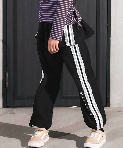 nexchic / ネクシック その他パンツ | レースライン入りタフタスカパン(110~150cm)（ブラック）