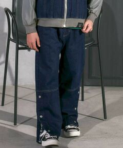 nexchic / ネクシック デニムパンツ | ボタンスリット開きワイドデニムパンツ(110~150cm)