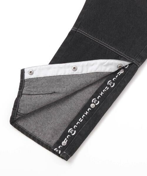 nexchic / ネクシック デニムパンツ | ボタンスリット開きワイドデニムパンツ(110~150cm) | 詳細12