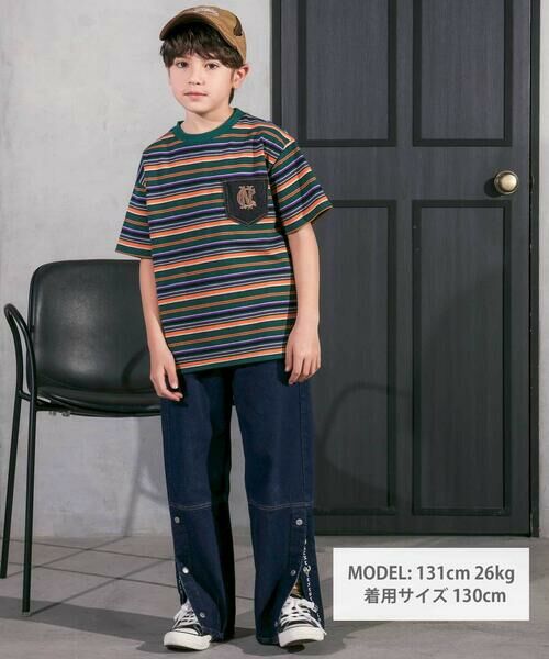 nexchic / ネクシック デニムパンツ | ボタンスリット開きワイドデニムパンツ(110~150cm) | 詳細15