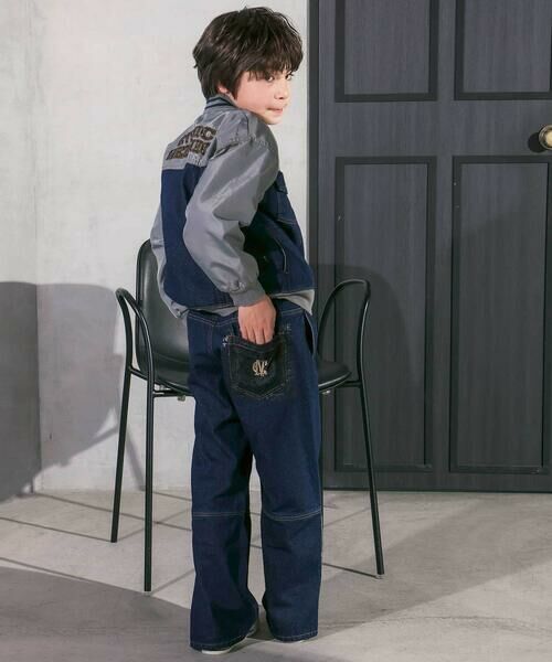 nexchic / ネクシック デニムパンツ | ボタンスリット開きワイドデニムパンツ(110~150cm) | 詳細16