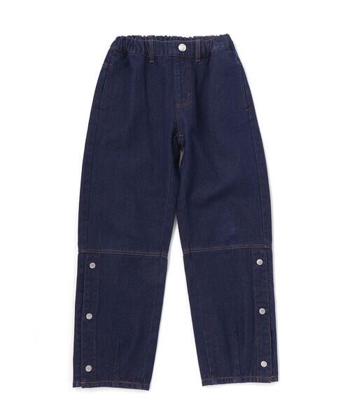 nexchic / ネクシック デニムパンツ | ボタンスリット開きワイドデニムパンツ(110~150cm) | 詳細17
