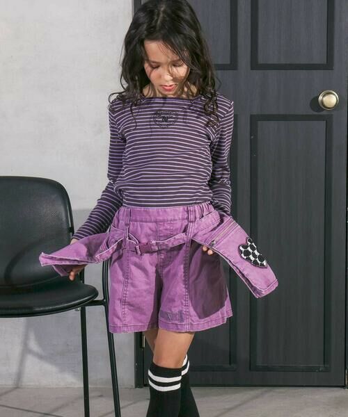 nexchic / ネクシック ショート・ハーフ・半端丈パンツ | ツイルヒョウ柄デニムショートパンツ(110~150cm) | 詳細2