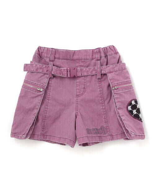 nexchic / ネクシック ショート・ハーフ・半端丈パンツ | ツイルヒョウ柄デニムショートパンツ(110~150cm) | 詳細4