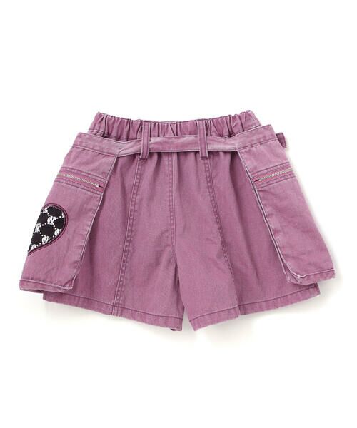 nexchic / ネクシック ショート・ハーフ・半端丈パンツ | ツイルヒョウ柄デニムショートパンツ(110~150cm) | 詳細5