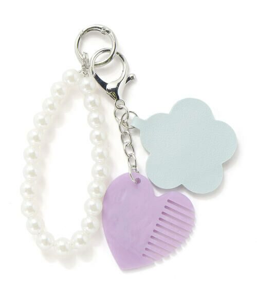 nexchic / ネクシック キーホルダー・ストラップ | ハートフラワーミラー＆ハートコーム付きストラップ | 詳細2