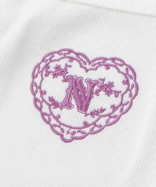 nexchic / ネクシック Tシャツ | スクエアネックサイドギャザーテレコ長袖Tシャツ(110~150cm) | 詳細5