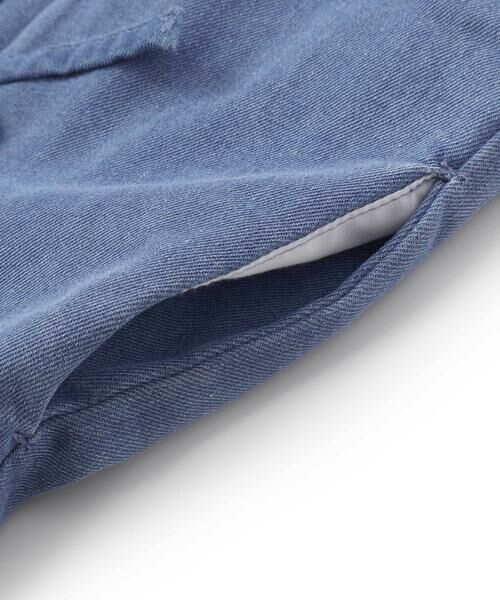 nexchic / ネクシック ミニ丈・ひざ丈ワンピース | プリンセスラインレースアップデニム＆ツイルワンピース(110~150cm) | 詳細8