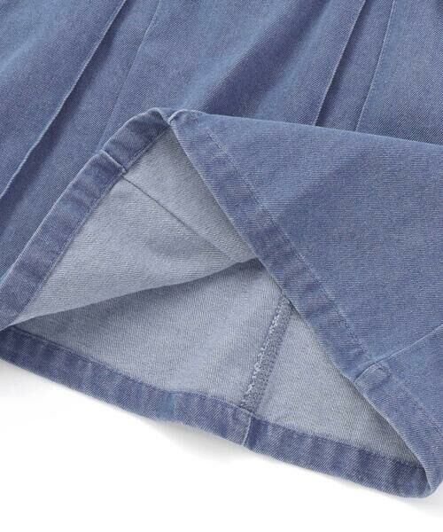 nexchic / ネクシック ミニ丈・ひざ丈ワンピース | プリンセスラインレースアップデニム＆ツイルワンピース(110~150cm) | 詳細9