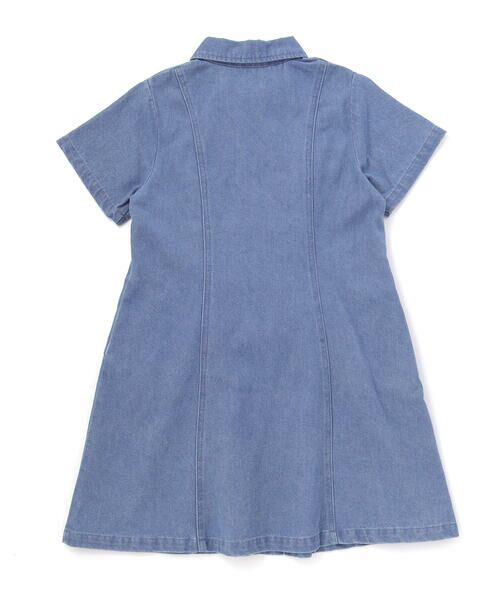 nexchic / ネクシック ミニ丈・ひざ丈ワンピース | プリンセスラインレースアップデニム＆ツイルワンピース(110~150cm) | 詳細1