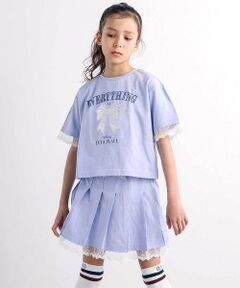 nexchic / ネクシック その他トップス | オーロラパッチ半袖Tシャツ＆フリーツスカートセットアップ(110~150cm)