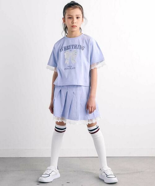 nexchic / ネクシック その他トップス | オーロラパッチ半袖Tシャツ＆フリーツスカートセットアップ(110~150cm) | 詳細17