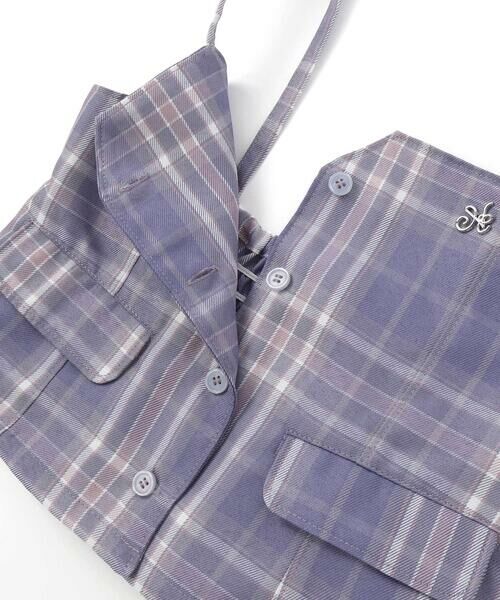 nexchic / ネクシック Tシャツ | チェックビスチェ＋スパンテレコ半袖Ｔシャツセット(110~150cm) | 詳細18