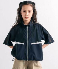 nexchic / ネクシック ノーカラージャケット | メッシュ切り替えタフタジップアップジャケット(110~150cm)