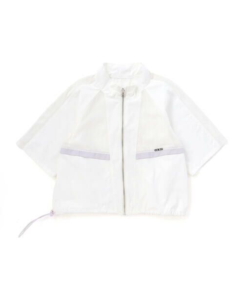 nexchic / ネクシック ノーカラージャケット | メッシュ切り替えタフタジップアップジャケット(110~150cm) | 詳細7