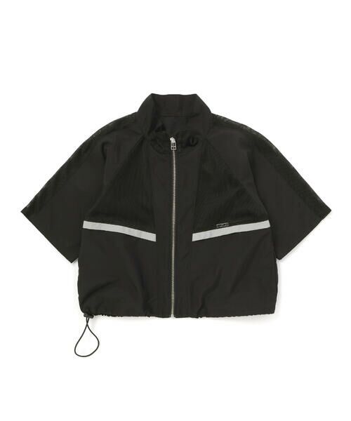 nexchic / ネクシック ノーカラージャケット | メッシュ切り替えタフタジップアップジャケット(110~150cm) | 詳細13