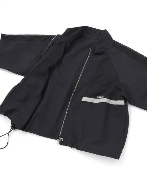 nexchic / ネクシック ノーカラージャケット | メッシュ切り替えタフタジップアップジャケット(110~150cm) | 詳細20