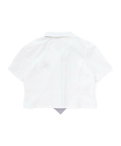 nexchic / ネクシック シャツ・ブラウス | ネクタイ付きブロード半袖シャツ(110~150cm) | 詳細4