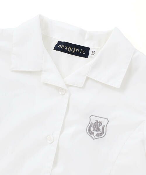 nexchic / ネクシック シャツ・ブラウス | ネクタイ付きブロード半袖シャツ(110~150cm) | 詳細5