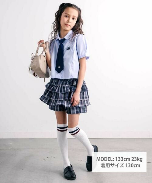 nexchic / ネクシック シャツ・ブラウス | ネクタイ付きブロード半袖シャツ(110~150cm) | 詳細6