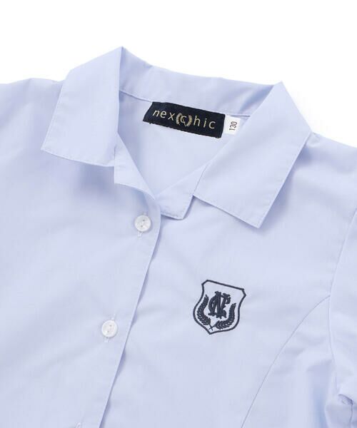 nexchic / ネクシック シャツ・ブラウス | ネクタイ付きブロード半袖シャツ(110~150cm) | 詳細15