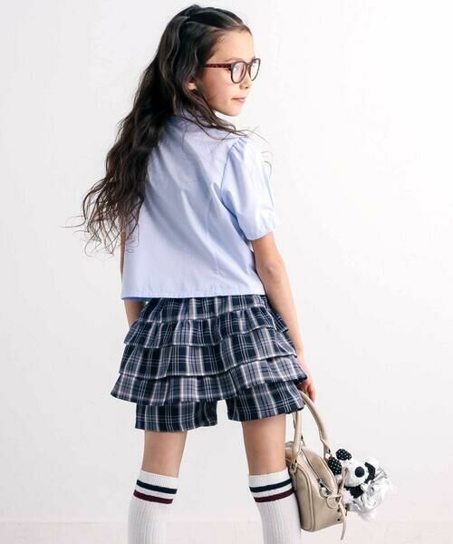 nexchic / ネクシック シャツ・ブラウス | ネクタイ付きブロード半袖シャツ(110~150cm) | 詳細8