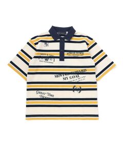 nexchic / ネクシック ポロシャツ | プリントカノコボーダーポロシャツ(110~150cm)