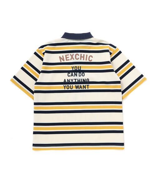 nexchic / ネクシック ポロシャツ | プリントカノコボーダーポロシャツ(110~150cm) | 詳細1