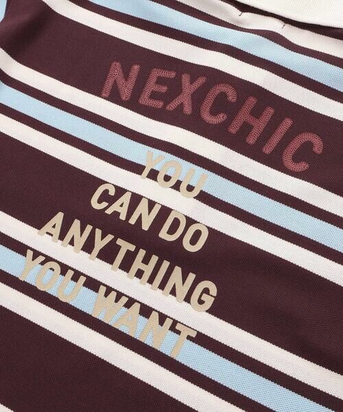 nexchic / ネクシック ポロシャツ | プリントカノコボーダーポロシャツ(110~150cm) | 詳細13