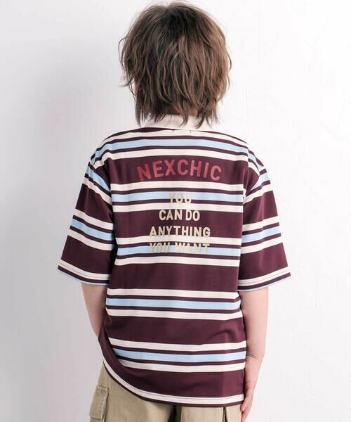 nexchic / ネクシック ポロシャツ | プリントカノコボーダーポロシャツ(110~150cm) | 詳細3