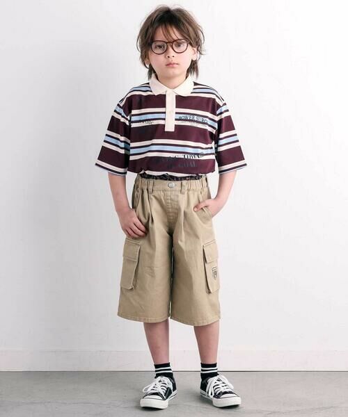 nexchic / ネクシック ポロシャツ | プリントカノコボーダーポロシャツ(110~150cm) | 詳細4