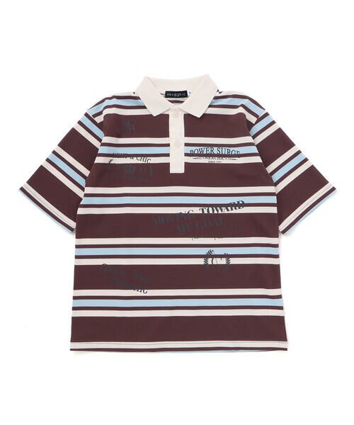 nexchic / ネクシック ポロシャツ | プリントカノコボーダーポロシャツ(110~150cm) | 詳細5
