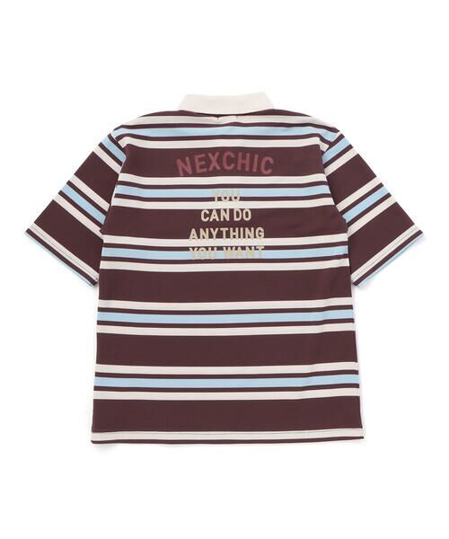 nexchic / ネクシック ポロシャツ | プリントカノコボーダーポロシャツ(110~150cm) | 詳細6