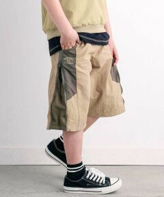 nexchic / ネクシック ショート・ハーフ・半端丈パンツ | サイドメッシュ切り替えタフタ6分丈パンツ(110~150cm)