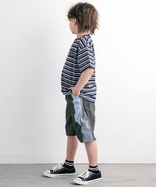 nexchic / ネクシック ショート・ハーフ・半端丈パンツ | サイドメッシュ切り替えタフタ6分丈パンツ(110~150cm) | 詳細2