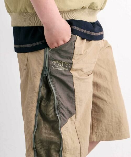 nexchic / ネクシック ショート・ハーフ・半端丈パンツ | サイドメッシュ切り替えタフタ6分丈パンツ(110~150cm) | 詳細18