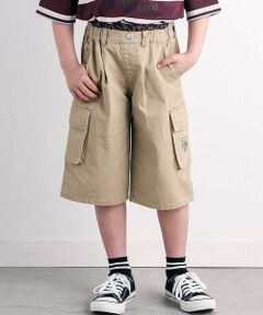 nexchic / ネクシック ショート・ハーフ・半端丈パンツ | ツイル＋デニムウエストレイヤードハーフパンツ(110~150cm)