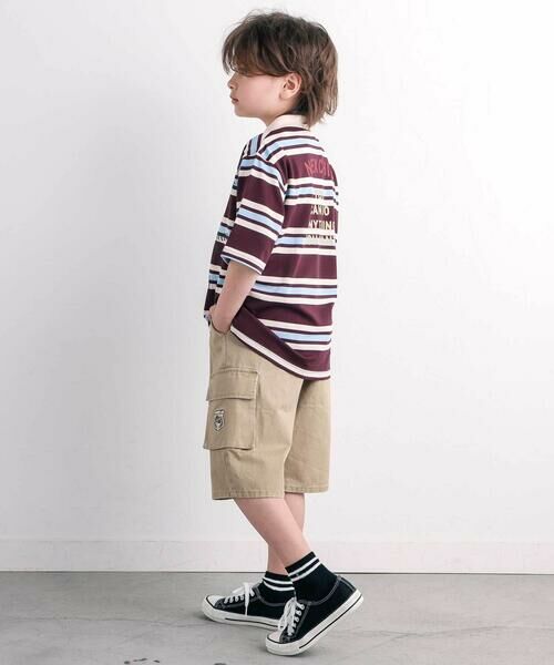 nexchic / ネクシック ショート・ハーフ・半端丈パンツ | ツイル＋デニムウエストレイヤードハーフパンツ(110~150cm) | 詳細1