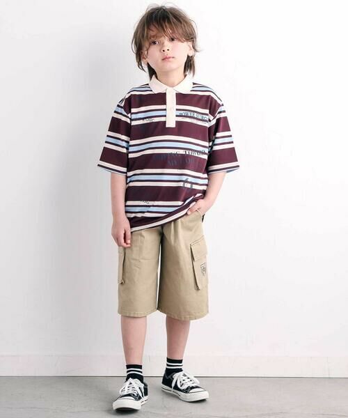 nexchic / ネクシック ショート・ハーフ・半端丈パンツ | ツイル＋デニムウエストレイヤードハーフパンツ(110~150cm) | 詳細2