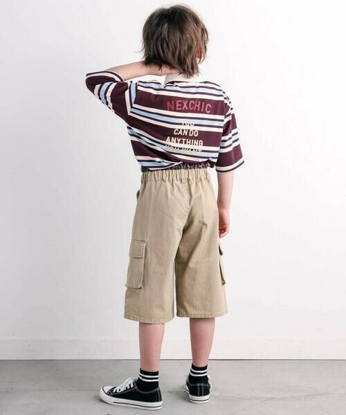nexchic / ネクシック ショート・ハーフ・半端丈パンツ | ツイル＋デニムウエストレイヤードハーフパンツ(110~150cm) | 詳細3